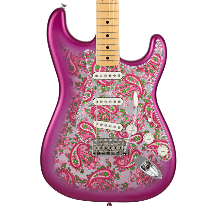 FENDER Limited Edition Made in Japan Stratocaster Akçaağaç Klavye Pink Paisley w/Bag Elektro Gitar