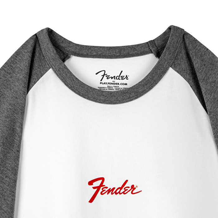 FENDER® Raglan Long Sleeve Beyaz ve Antrasit T-Shirt