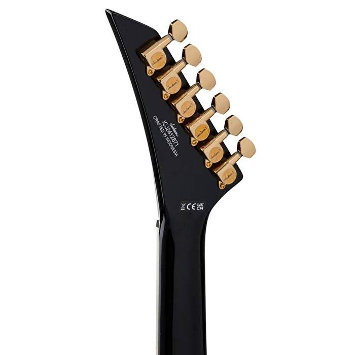 Jackson Scott Ian King V KVXT Laurel Klavye Gold HW Gloss Black Elektro Gitar