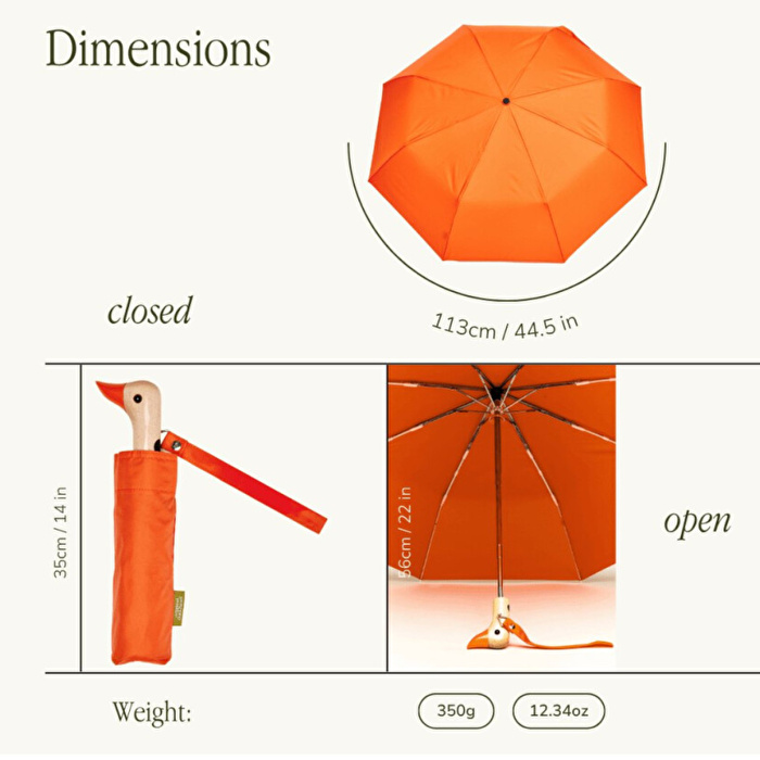 ORIGINAL DUCKHEAD Duck Kompakt Şemsiye - Papaya