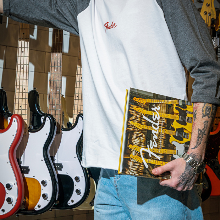 FENDER® Raglan Long Sleeve Beyaz ve Antrasit T-Shirt