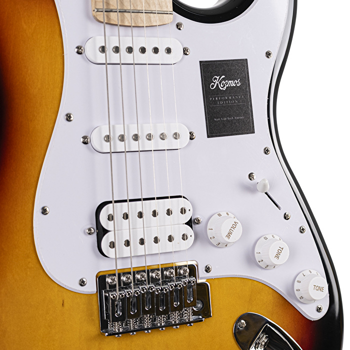 KOZMOS KGP-STG20HSS-3TS Sunburst Elektro Gitar + NOVA-MINI-BK 10W Amfi Başlangıç Paketi