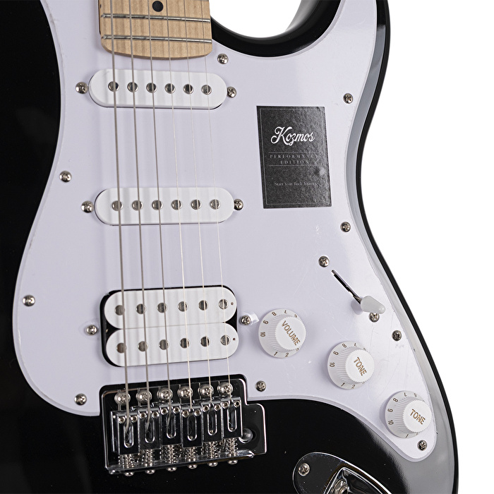 KOZMOS KGP-STG20HSS-BK Siyah Elektro Gitar + UNIQUE-MINI-BK 10W Amfi Başlangıç Paketi