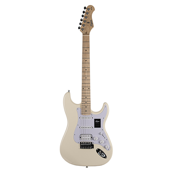 KOZMOS KGP-STG20HSS-OWH Beyaz Elektro Gitar + UNIQUE-MINI-BK 10W Amfi Başlangıç Paketi
