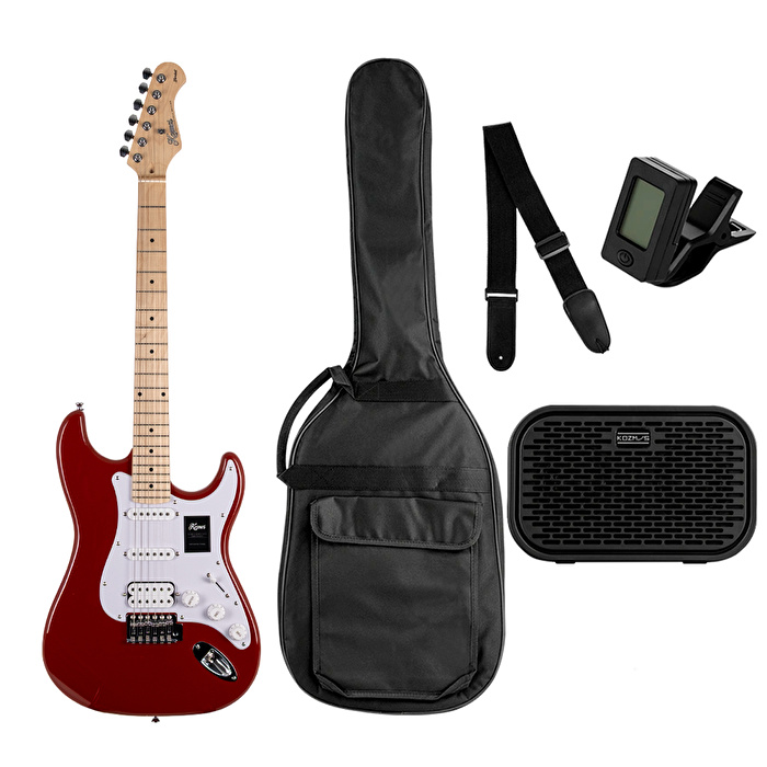 KOZMOS KGP-STG20HSS-RD Başlangıç Gitar Paketi