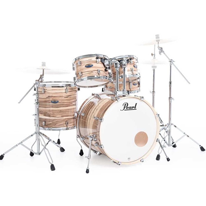 PEARL DMP925S/C889 Decade Maple Matte Racing Red 5 Parça (20B/10T/12T/16F/14S) Aksamlı Akustik Davul Seti