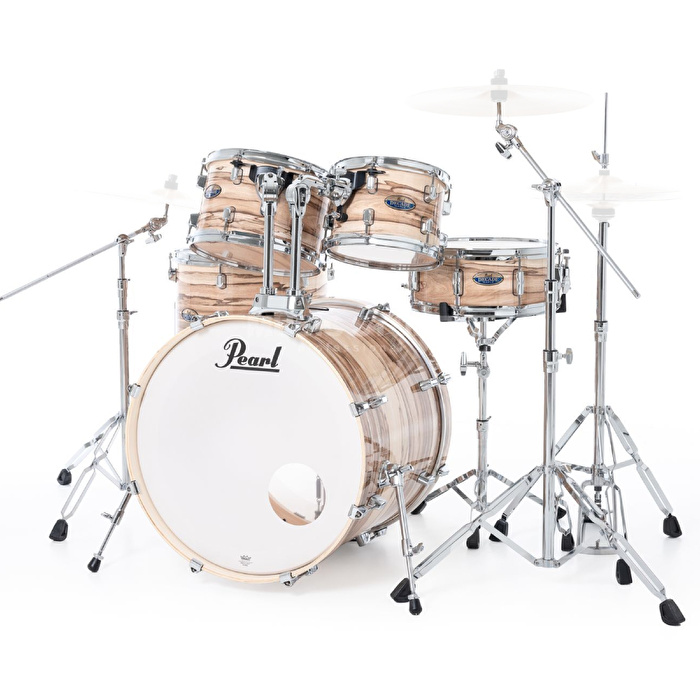 PEARL DMP925S/C889 Decade Maple Matte Racing Red 5 Parça (20B/10T/12T/16F/14S) Aksamlı Akustik Davul Seti