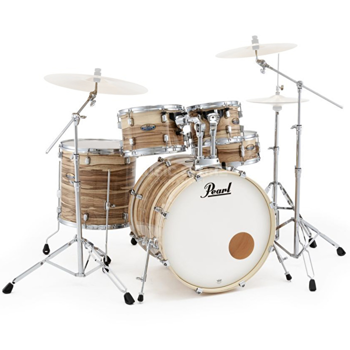 PEARL DMP925S/C889 Decade Maple Matte Racing Red 5 Parça (20B/10T/12T/16F/14S) Aksamlı Akustik Davul Seti
