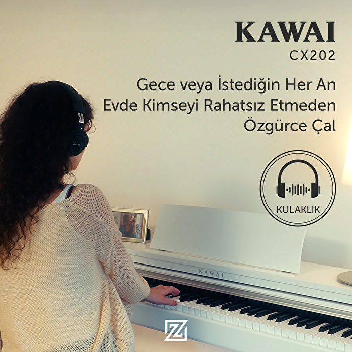 KAWAI CX202B Siyah Dijital Piyano (Tabure & Kulaklık Hediyeli)