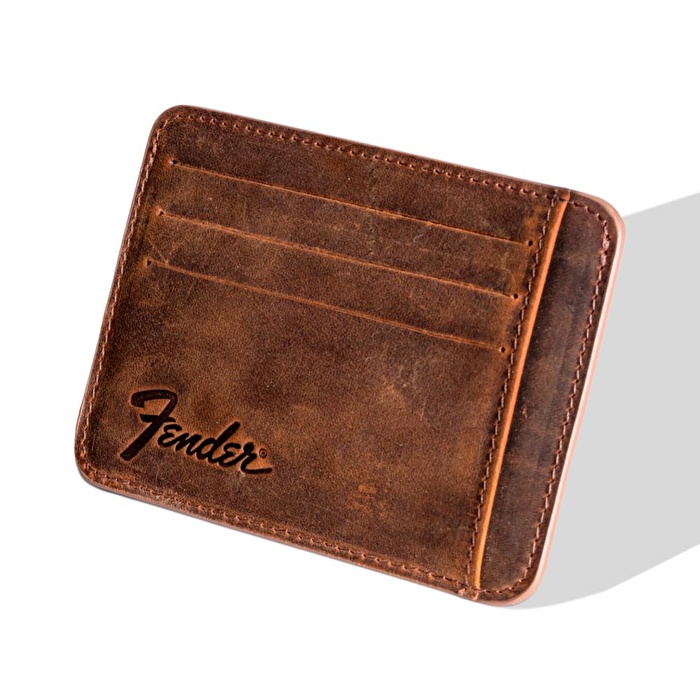 FENDER® Deri Kahverengi Kartlık