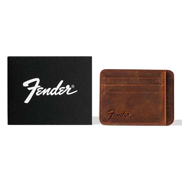 FENDER® Deri Kahverengi Kartlık