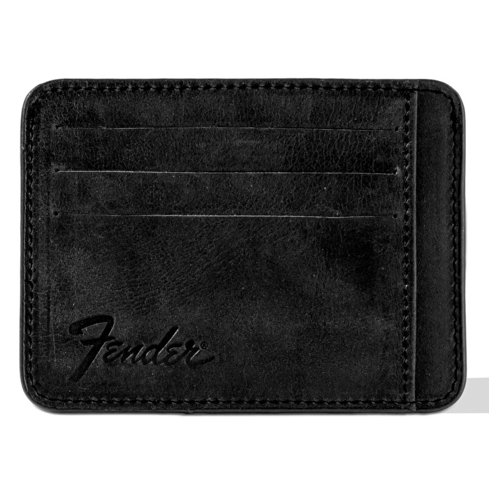FENDER® Deri Siyah Kartlık