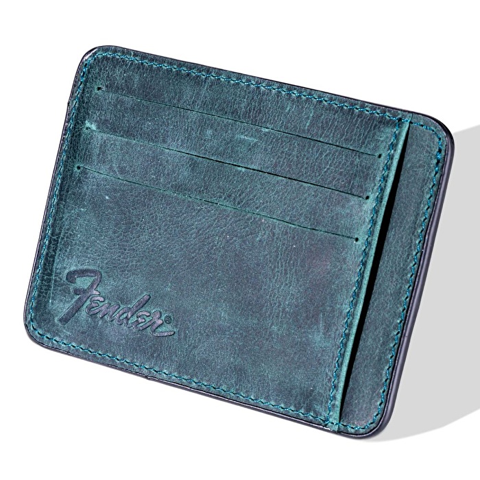 FENDER® Deri Zeytin Yeşili Kartlık