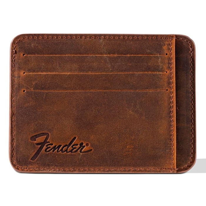 FENDER® Deri Kahverengi Kartlık