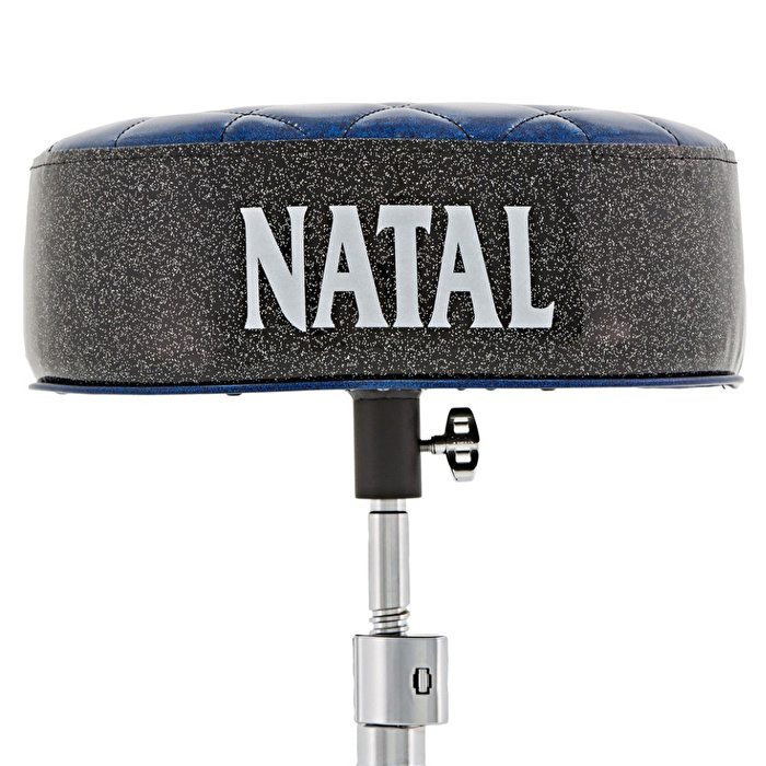 NATAL H-ST-DTBB - Mavi Davul Taburesi (Siyah Yan Detaylı)