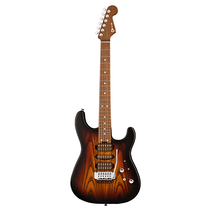 Charvel Guthrie Govan MJ San Dimas SD24 CM Caramelized Akçaağaç Klavye Three-Tone Sunburst Elektro Gitar