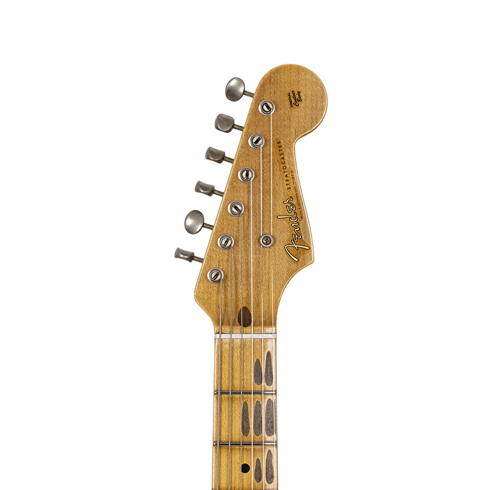 Fender Custom Shop 1955 Stratocaster Journeyman Relic Akçaağaç Klavye Black Elektro Gitar