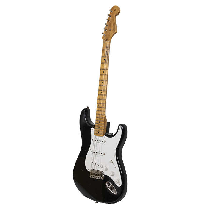 Fender Custom Shop 1955 Stratocaster Journeyman Relic Akçaağaç Klavye Black Elektro Gitar