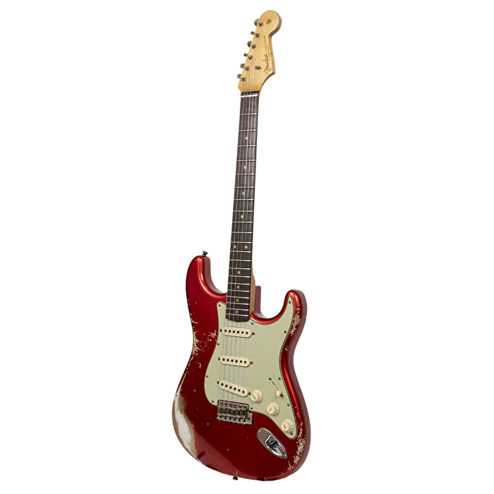 Fender Custom Shop Limited Edition 1962 Stratocaster Heavy Relic Gülağacı Klavye Candy Apple Red Elektro Gitar