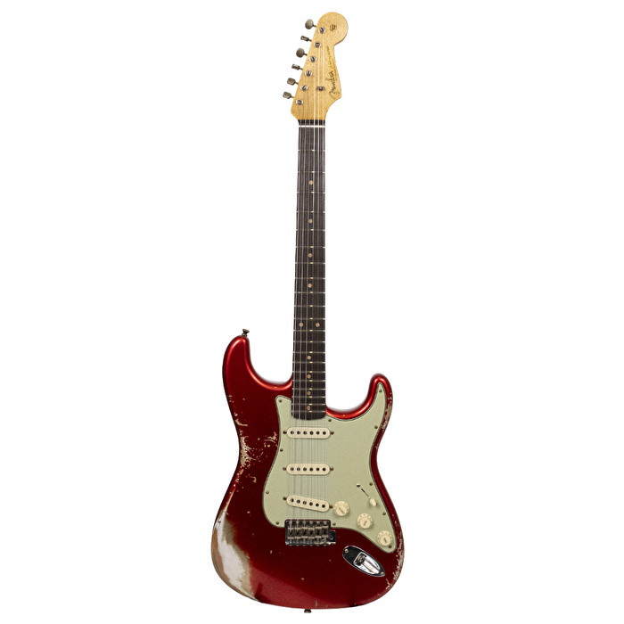 Fender Custom Shop Limited Edition 1962 Stratocaster Heavy Relic Gülağacı Klavye Candy Apple Red Elektro Gitar