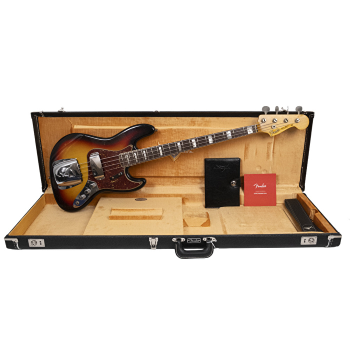 Fender Custom Shop Limited Edition Custom Jazz Bass Journeyman Relic Gülağacı Klavye Bleached 3 Ton Sunburst Bas Gitar