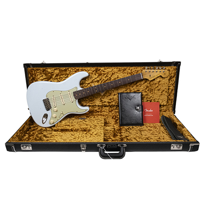 Fender Custom Shop Limited Edition 1964 L-Series Stratocaster Journeyman Relic Faded Sonic Blue Elektro Gitar