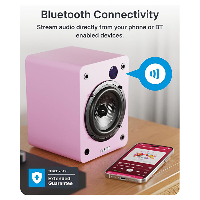 Majority D50X Raf Tipi Hoparlör - Pembe