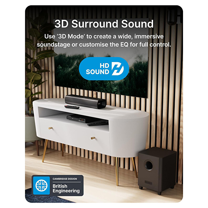 Majority Naga 40 Plus Wireless Sub Soundbar