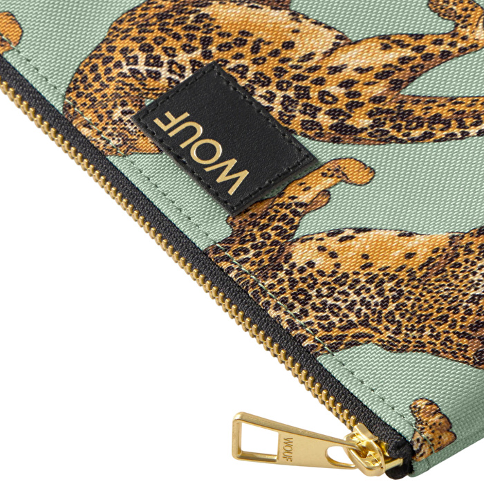 WOUF Emerald Leopard Pouch