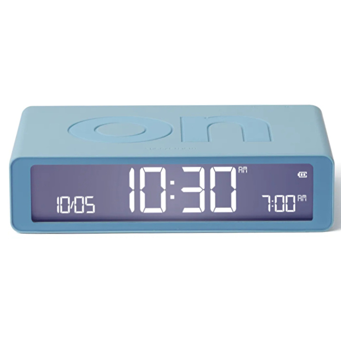 LEXON Flip Klasik Şarj Edilebilir Alarm Saat Açık Mavi