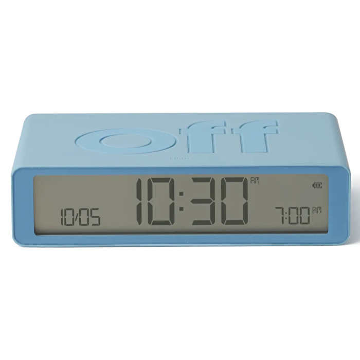 LEXON Flip Klasik Şarj Edilebilir Alarm Saat Açık Mavi