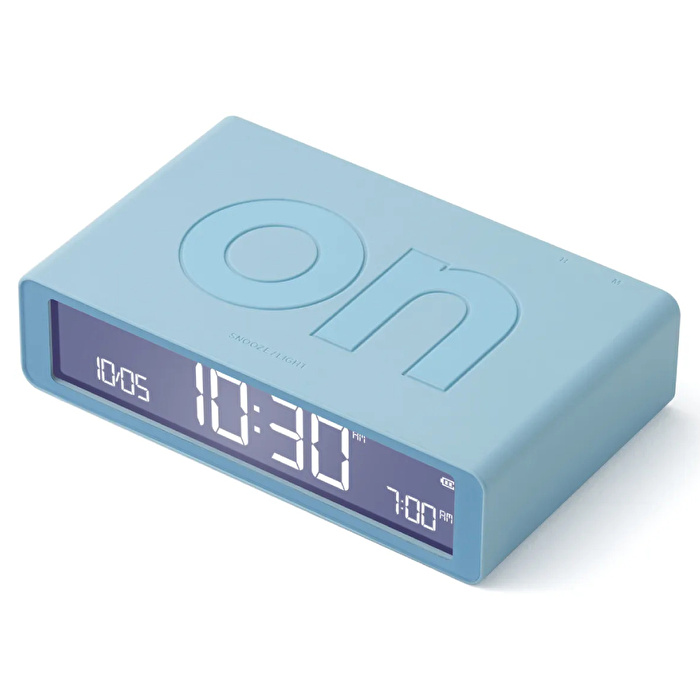 LEXON Flip Klasik Şarj Edilebilir Alarm Saat Açık Mavi