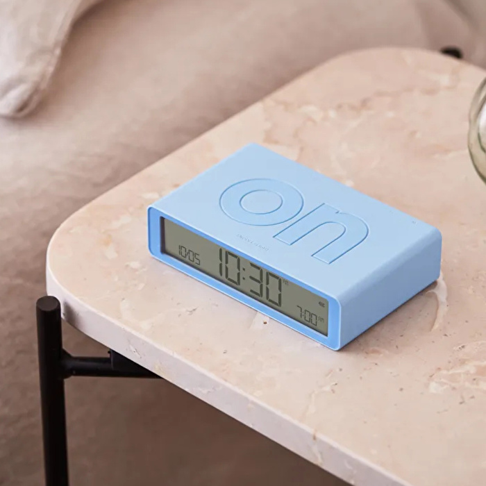 LEXON Flip Klasik Şarj Edilebilir Alarm Saat Açık Mavi