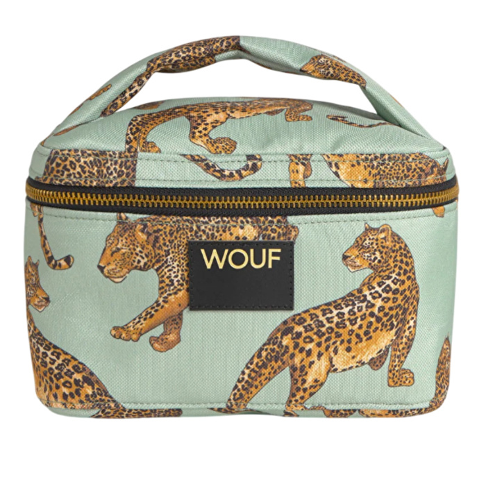 WOUF Emerald Leopard Vanity Bag