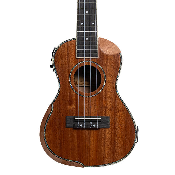 Puka KTH-24EQ  Maun Kapak Kesik Kasa Dahili Tunerli Concert Elektro Ukulele