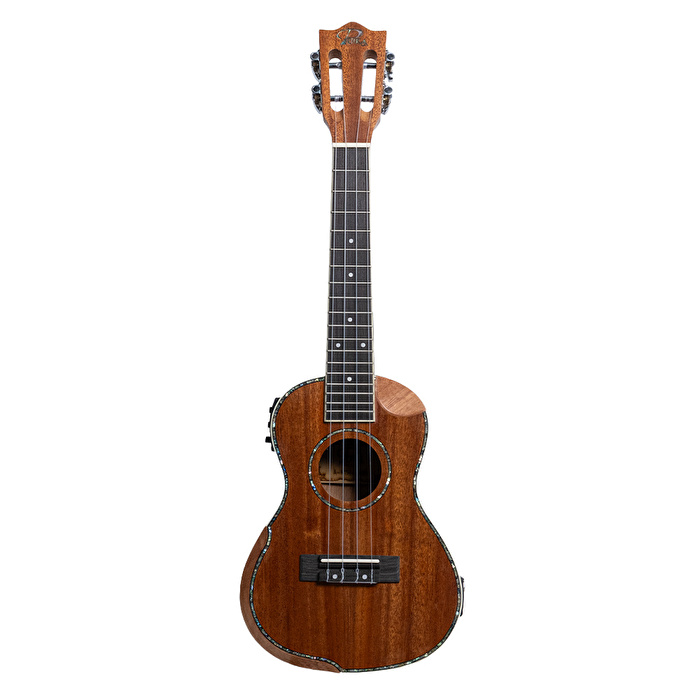 Puka KTH-24EQ  Maun Kapak Kesik Kasa Dahili Tunerli Concert Elektro Ukulele