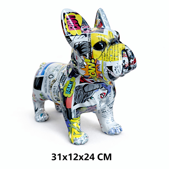 SOFIART Bulldog Köpek Figür 31x12x24 cm