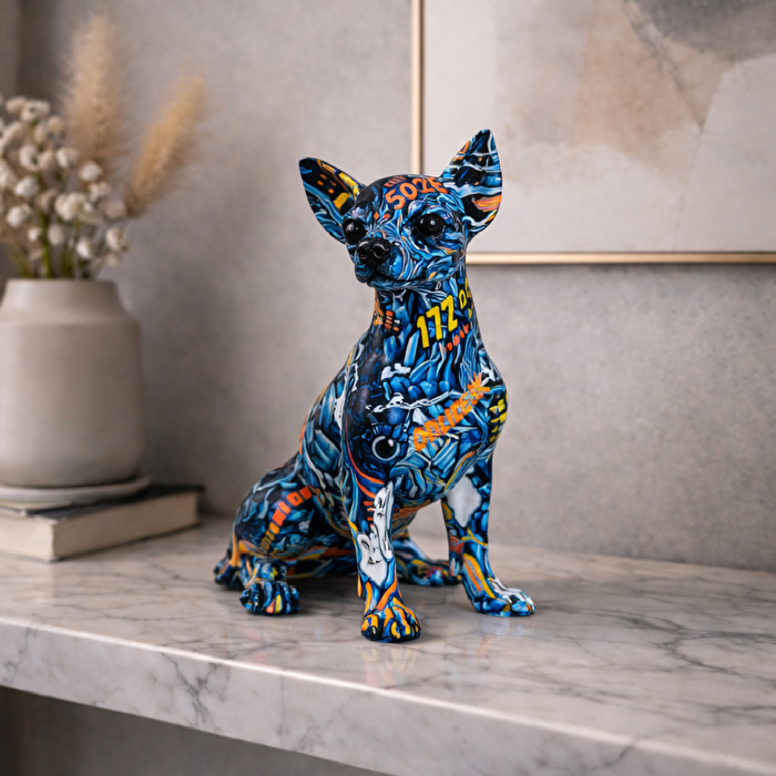 SOFIART Chihuahua Köpek Figür 16x13x25 cm