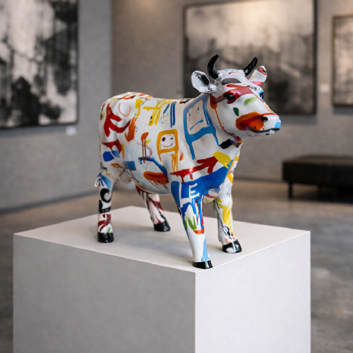 SOFIART Renkli İnek Figür