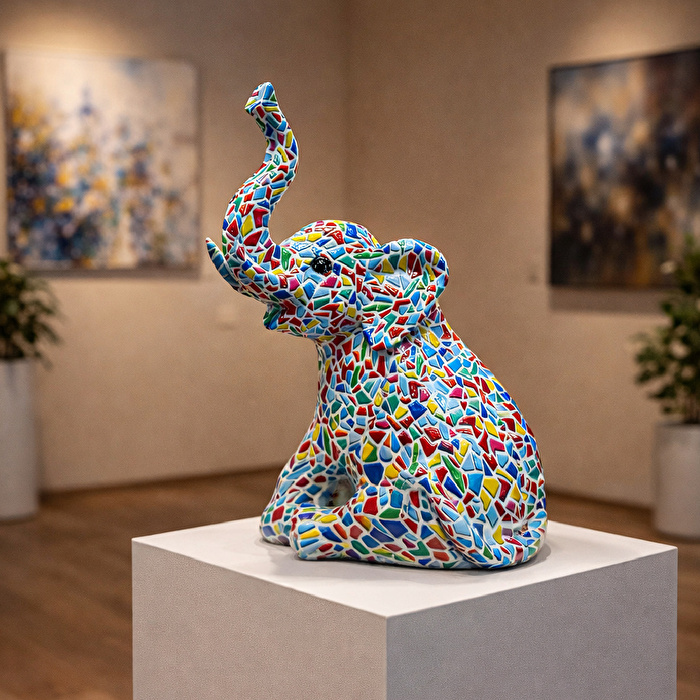 SOFIART Renkli Fil Figür