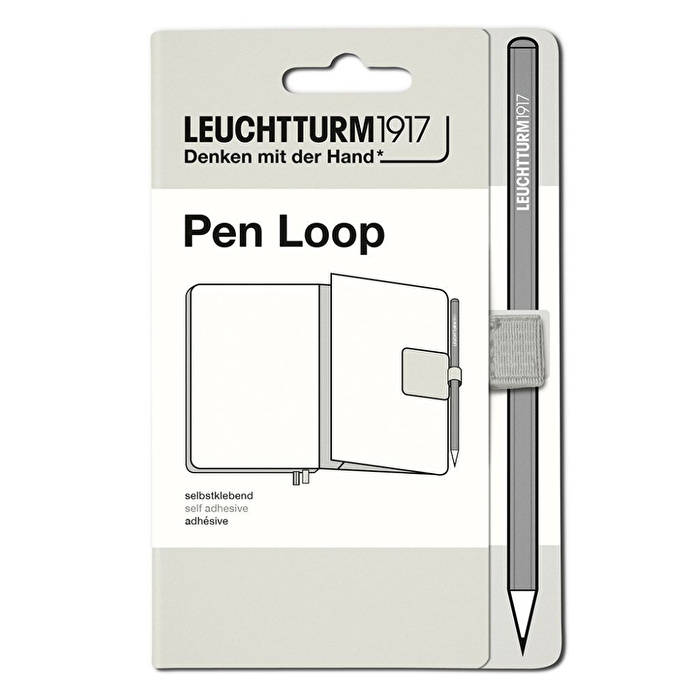 LEUCHTTURM Doğal Renkler Serisi Pen Loop, Kalem Tutacağı, Açık Gri