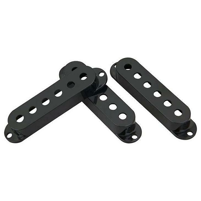 Fender Pickup Cover Stratocaster Black Plastic Set of 3 Knobs Kits & Pick Up Covers