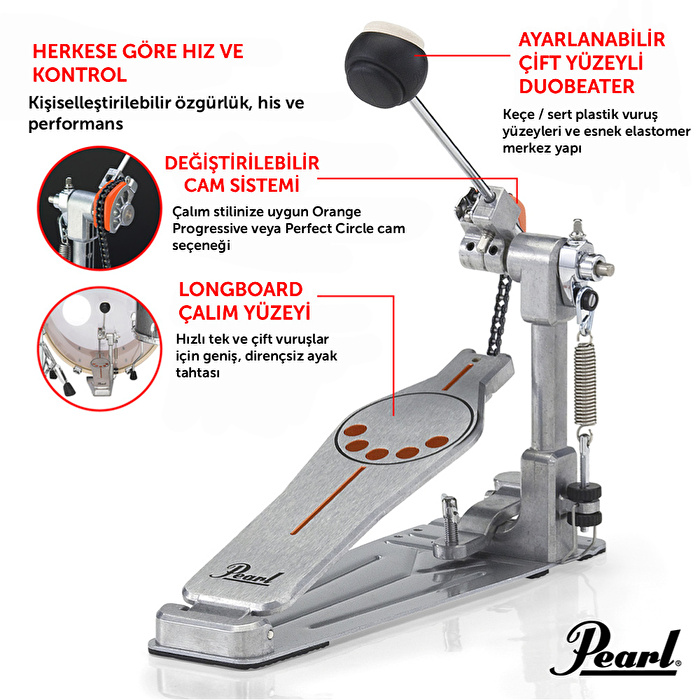PEARL P-930 - Demonator Tekli Bas Davul Pedalı