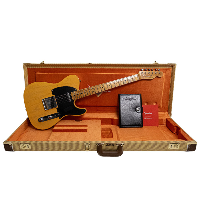 Fender Custom Shop 1951 Telecaster Journeyman Relic Akçaağaç Klavye Aged Nocaster Blonde Elektro Gitar