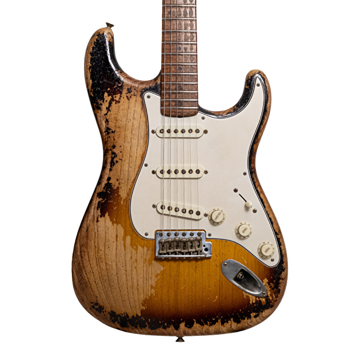 Fender Custom Shop Masterbuilt Dale Wilson 50s Stratocaster Heavy Relic Akçaağaç Klavye 2 Ton Sunburst Elektro Gitar