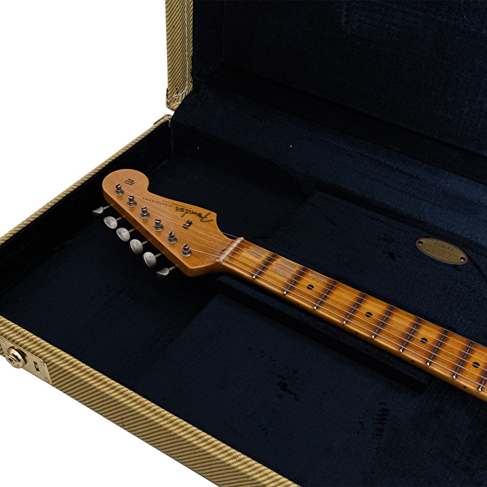 Fender Custom Shop 1956 Stratocaster Journeyman Relic Akçaağaç Klavye Red Sparkle Elektro Gitar