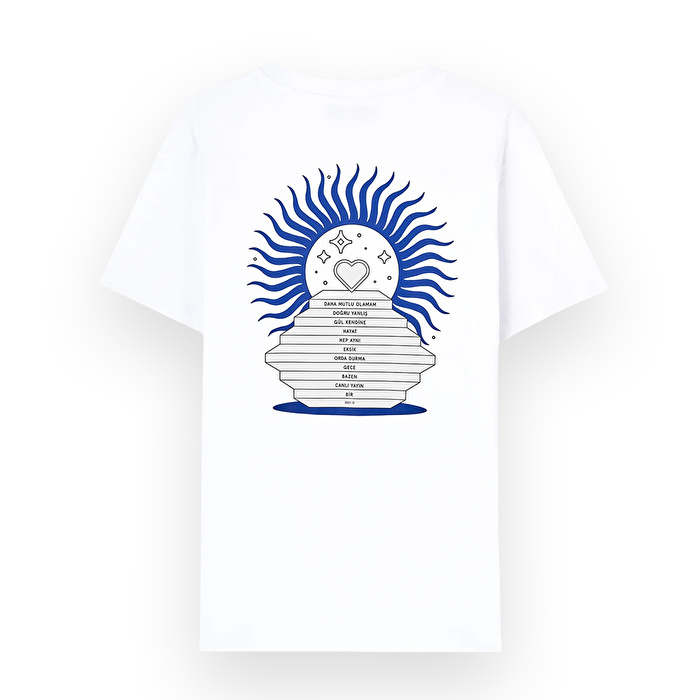 REFLECT STUDIO Gül Kendine Yolculuk Premium Beyaz T-Shirt