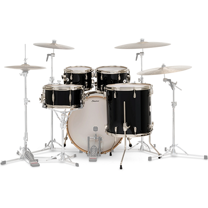 SLINGERLAND Studıo King Outfit  Del Norte Black Lacquer 5 Parça (22B/10T/12T/16F/14S) Akustik Davul Seti
