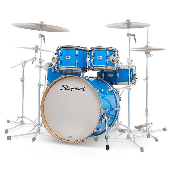 SLINGERLAND Studio King Outfit Lunar Blue Lacquer 5 Parça (22B/10T/12T/16F/14S) Akustik Davul Seti