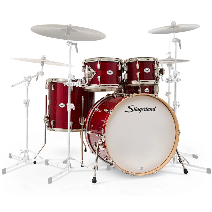 SLINGERLAND Studio King Outfit  Royal Crimson Lacquer 5 Parça (22B/10T/12T/16F/14S) Akustik Davul Seti